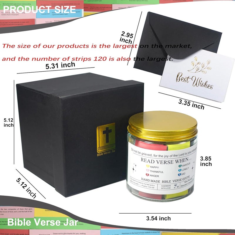 CODINOO Catholic Bible Verse Jar,Catholic Gifts For Women Men Kids Teens,Bible Verses in a jar,First Communion for Girls Boys,Confirmation Gift for Teen,Religious Gifts,Prayer the Hope Jar - Image 2